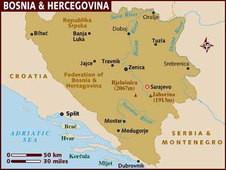 carte Bosnie Herzegovina
